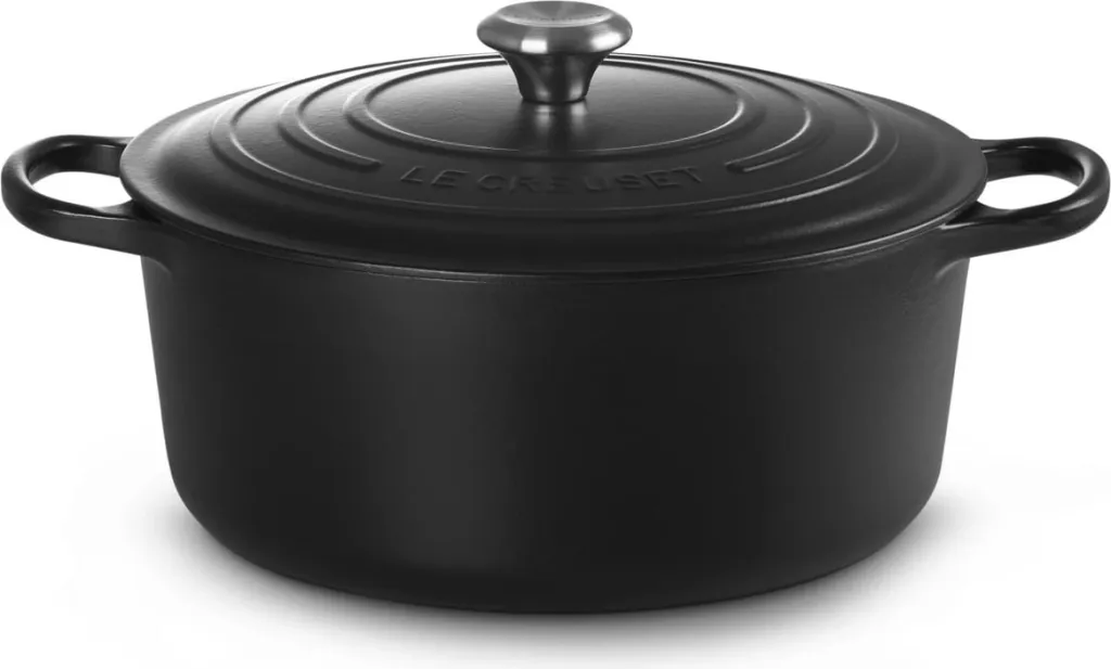 Tenxhere Le Creuset Signature 8.1L, 30cm, gize, e zezë - 1