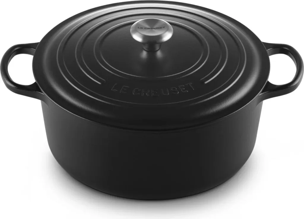 Tenxhere Le Creuset Signature 8.1L, 30cm, gize, e zezë - 2