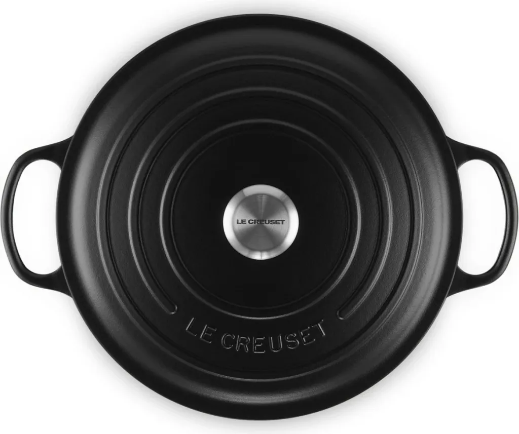 Tenxhere Le Creuset Signature 8.1L, 30cm, gize, e zezë - 4