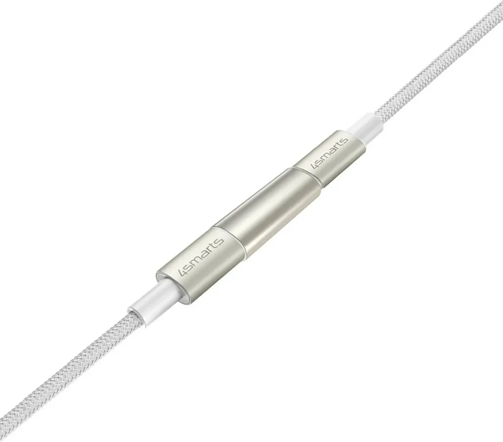Kabllo USB-C 4smarts PremiumCord 3m, set 3 copë, 60W, najlon, e bardhë - 2