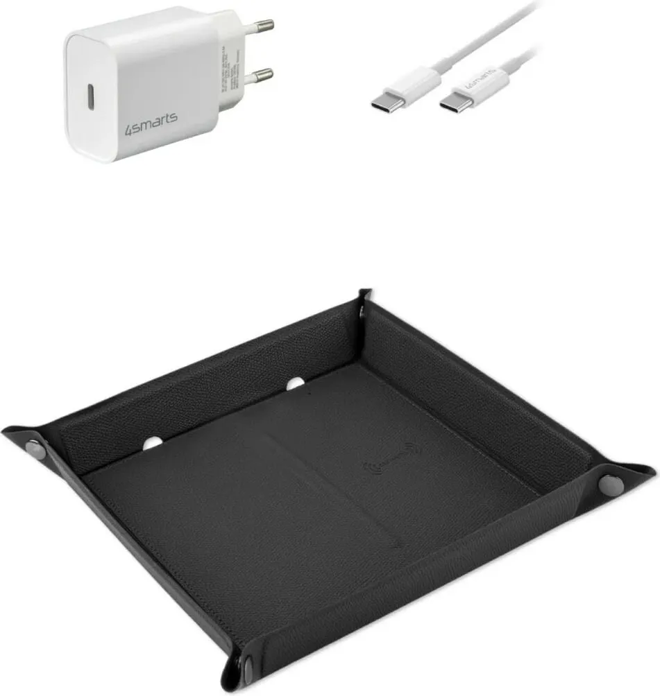 Set karikues 4smarts SmartTray, USB-C, me tabaka organizuese, e zezë - 1