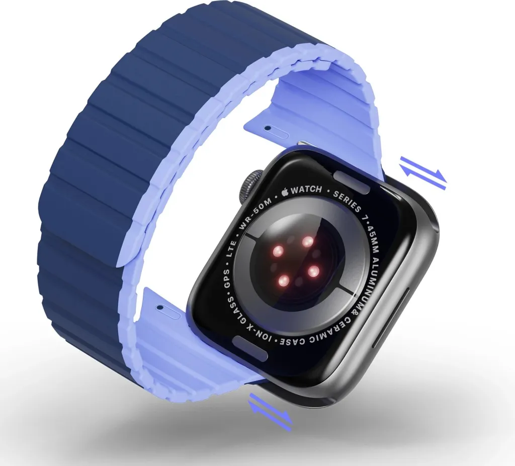 Rrip magnetik për Apple Watch Dux Ducis LD Version, 49/45/44/42mm, Kaltër - 11