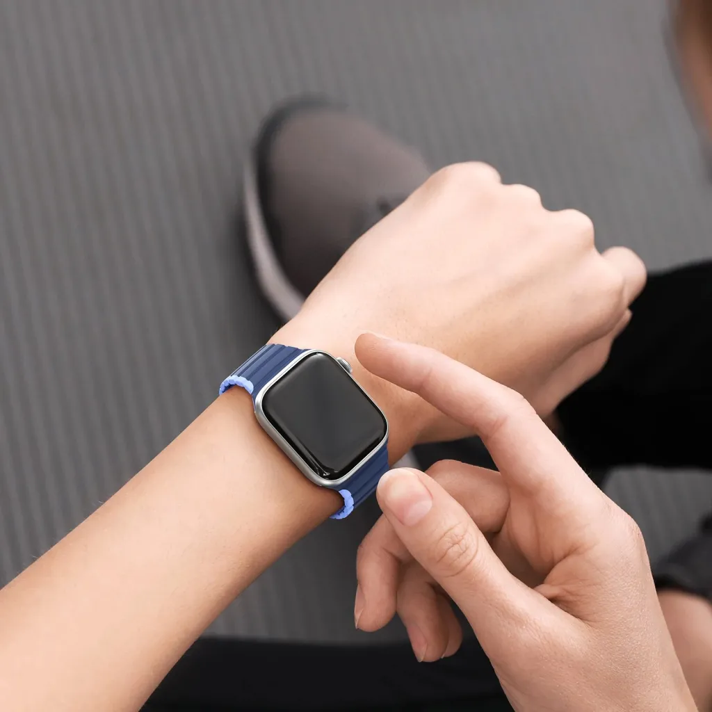 Rrip magnetik për Apple Watch Dux Ducis LD Version, 49/45/44/42mm, Kaltër - 7