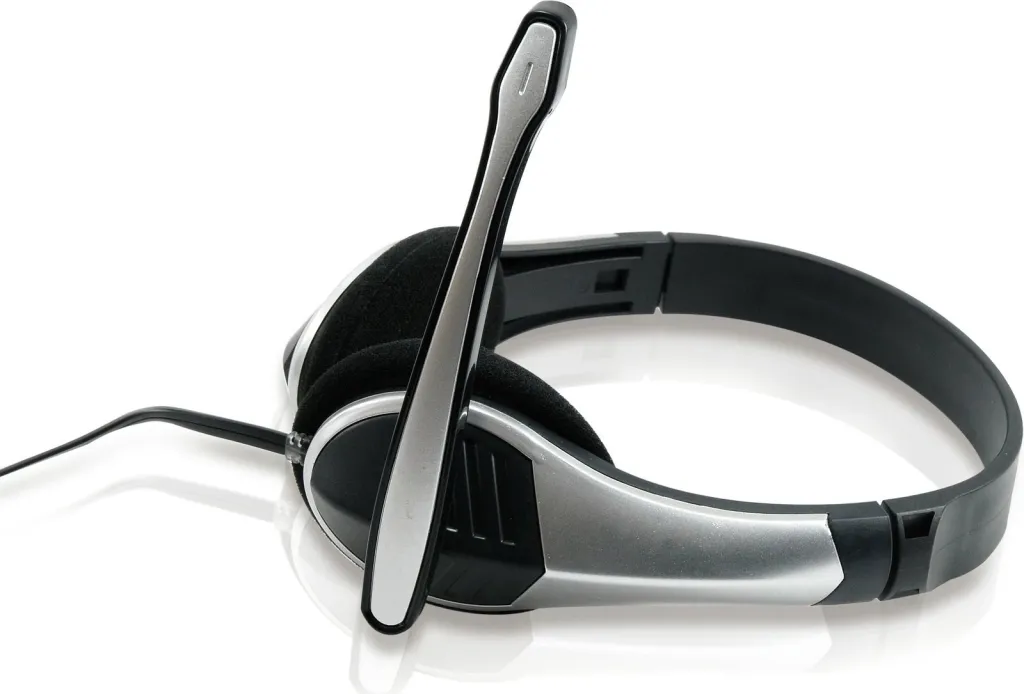 Kufje Conceptronic Headset USB, mikrofon, stereo, 2m, zi/argjendtë - 2