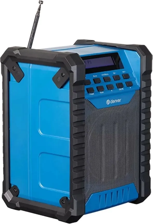 Radio portabile Denver WRD-60, DAB+/FM, Bluetooth, bateri, blu - 3