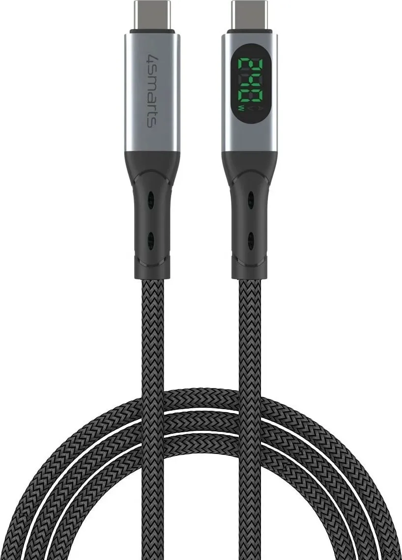 Kabllo USB4 4smarts DigitCord Enterprise 1.5m 240W, e zezë - 1