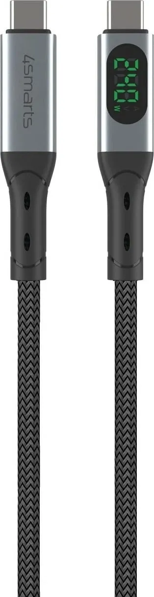 Kabllo USB4 4smarts DigitCord Enterprise 1.5m 240W, e zezë - 2