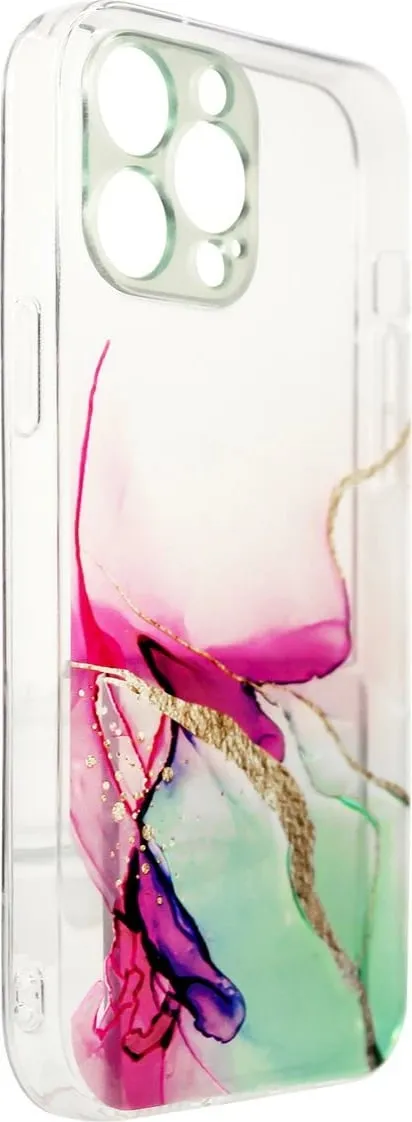 Mbështjellës Hurtel Marble Case për iPhone 12 Pro, TPU, Mint Marble - 2