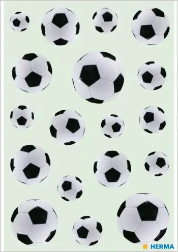 Sticker dekorativ me topa futbolli 3434, vetëngjitës, shumëngjyrësh