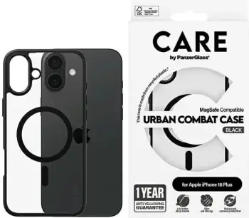 Mbështjellës PanzerGlass CARE Flagship Urban Case MagSafe për iPhone 16 Plus, Transparent