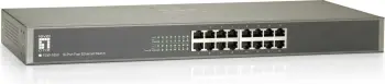 Switch LevelOne FSW-1650, 16 porta, Fast Ethernet, Rack mounting, Gri