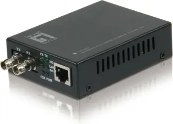 Konvertues media LevelOne RJ45 në ST, Ethernet i Shpejtë, Fibër Multi-Mode, 2km