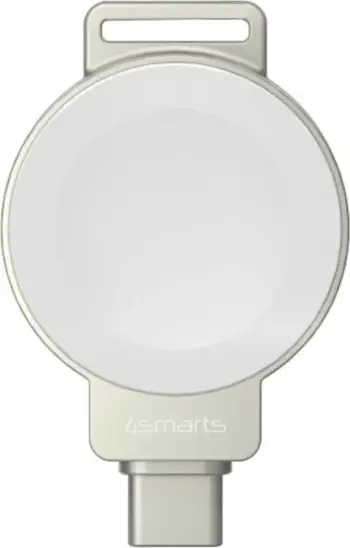 Karikues wireless 4smarts për Apple Watch, MagSafe, USB, argjendtë