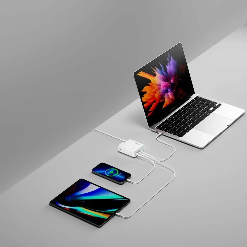 Karikues universal 4smarts GaN Flex Pro, 1.5 m, i bardhë - 2