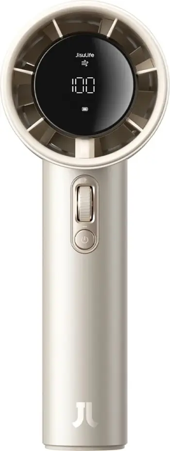 Ventilator dore Jisulife Pro1 S FA53PRO, 5000 mAh, USB-C, me ekran, Kafe e çelët