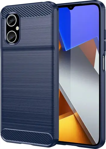Mbështjellës Hurtel Carbon Case për Xiaomi Redmi Note 11E / Redmi 10 5G / Redmi 10 Prime+ 5G / Poco M4 5G, TPU, Blu