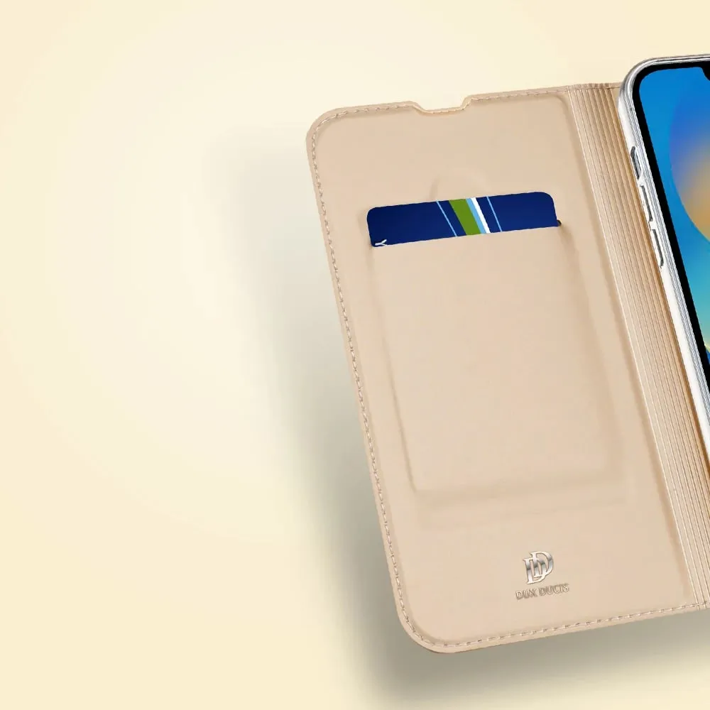 Mbështjellës Dux Ducis Skin Pro për iPhone 14 Plus, eko lëkurë, e zezë - 14