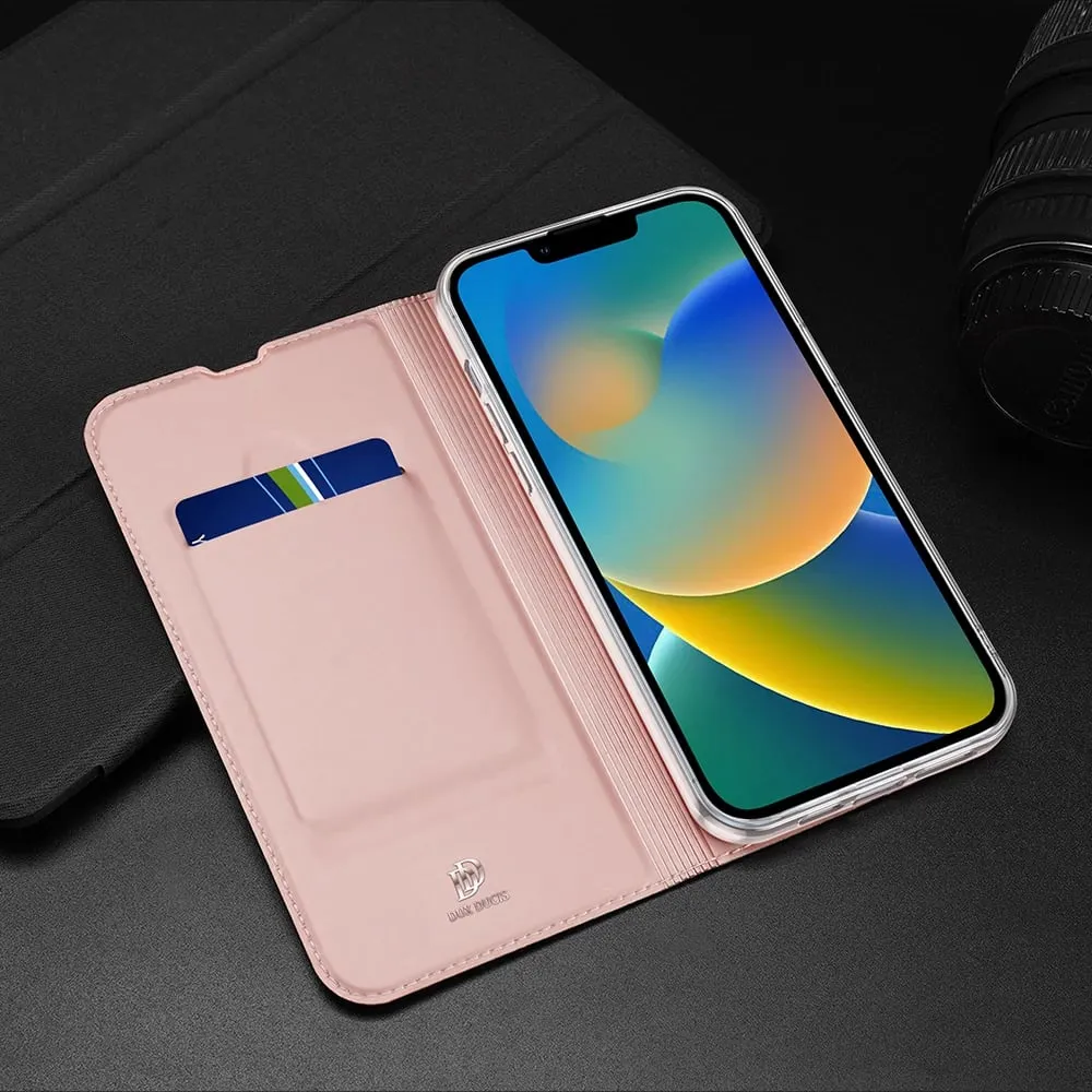 Mbështjellës Dux Ducis Skin Pro për iPhone 14 Plus, eko lëkurë, e zezë - 22