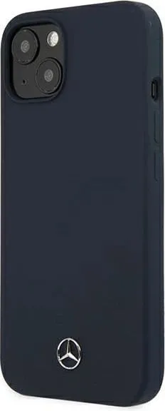 Mbështjellës Mercedes Silicone Line për iPhone 13 mini, 5.4", granat/navy - 1