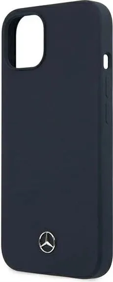 Mbështjellës Mercedes Silicone Line për iPhone 13 mini, 5.4", granat/navy - 5