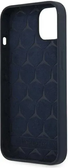 Mbështjellës Mercedes Silicone Line për iPhone 13 mini, 5.4", granat/navy - 6