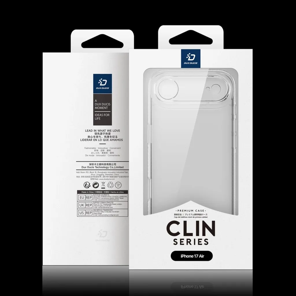 Mbështjellës Dux Ducis Clin për iPhone 17 Air, transparent - 2