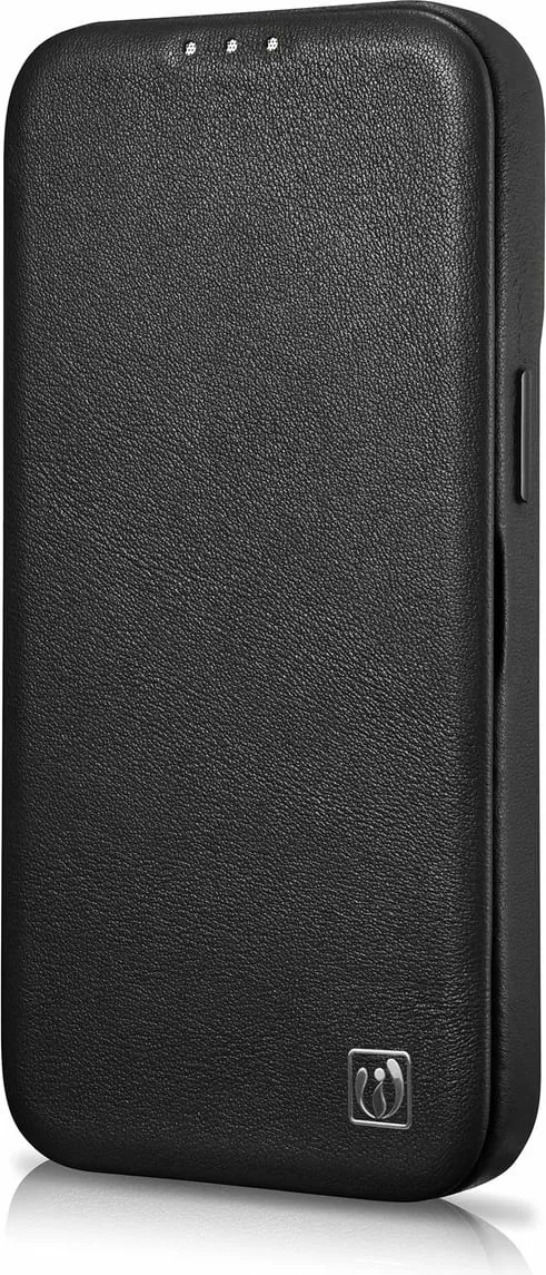 Mbështjellës iCarer CE Premium lëkurë për iPhone 14 Plus, MagSafe, i zi - 5