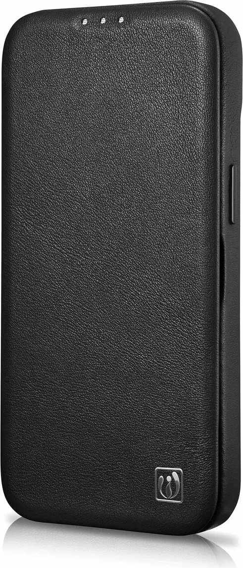 Mbështjellës iCarer CE Premium lëkurë për iPhone 14 Plus, MagSafe, i zi - 6