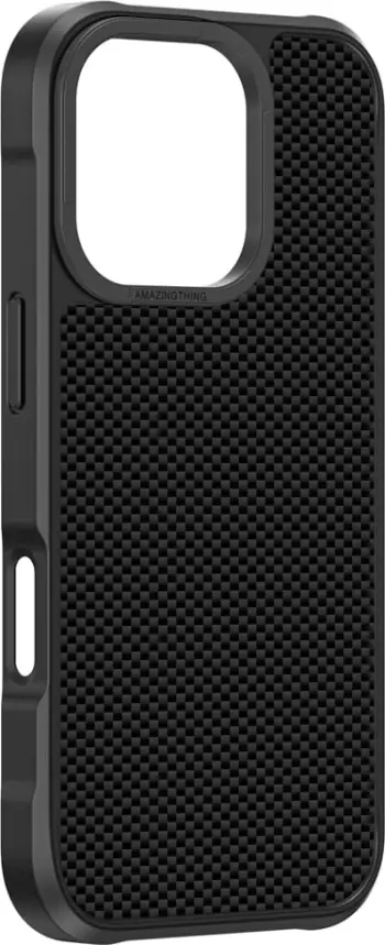 Mbështjellës AmazingThing Titan Max për iPhone 16 Pro, 600D aramid fiber, zi