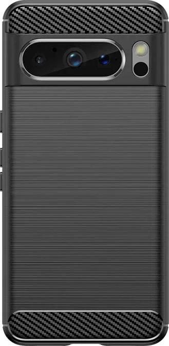 Mbështjellës Hurtel Carbon Case për Google Pixel 8 Pro, i zi - 1