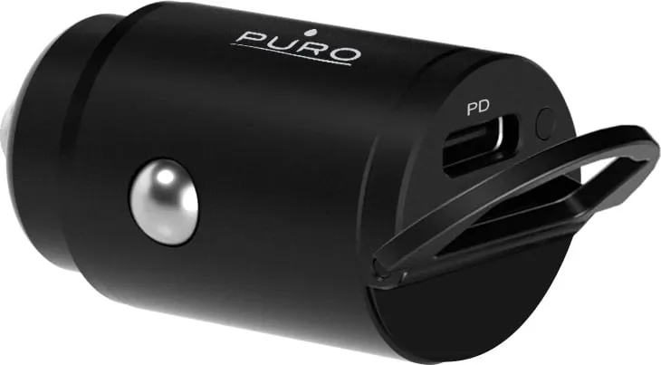 Adaptues karikues makinë Puro USB C, 20W, e zezë - 1
