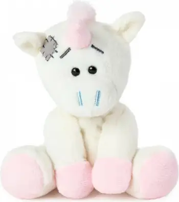 Plushe Teki Unicorn Mascot Abra, 10cm, shumë i butë, shumëngjyrësh