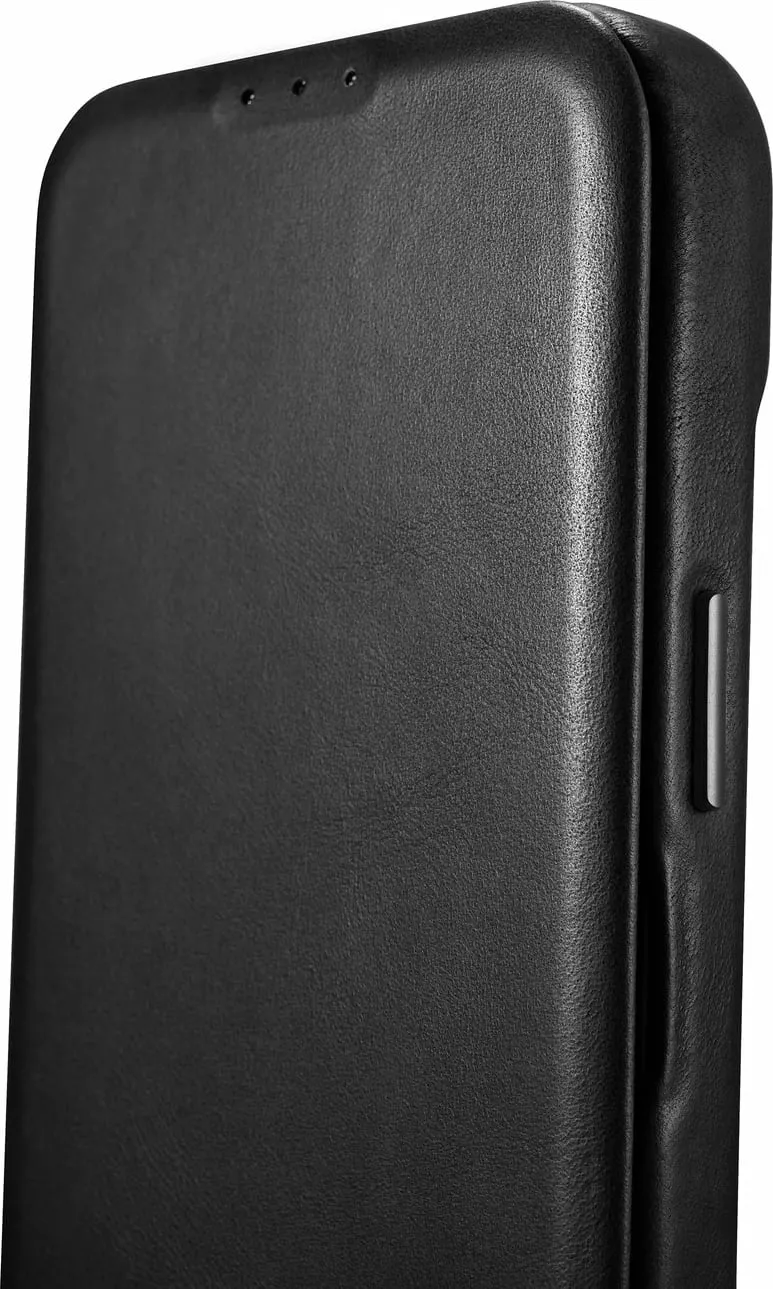 Mbështjellës iCarer Oil Wax Premium Leather Folio për iPhone 14 Plus, MagSafe, i zi - 12