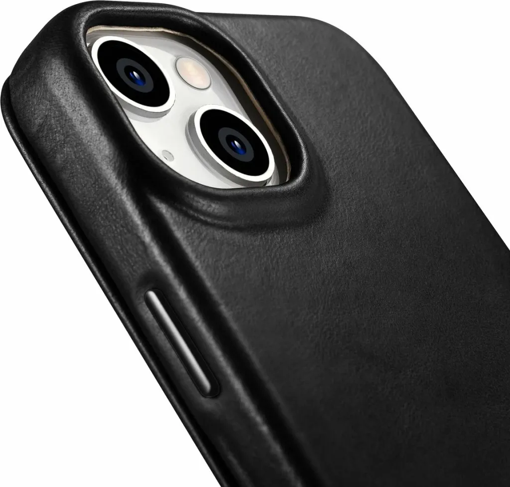 Mbështjellës iCarer Oil Wax Premium Leather Folio për iPhone 14 Plus, MagSafe, i zi - 13