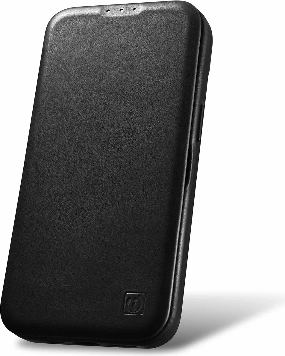 Mbështjellës iCarer Oil Wax Premium Leather Folio për iPhone 14 Plus, MagSafe, i zi - 17
