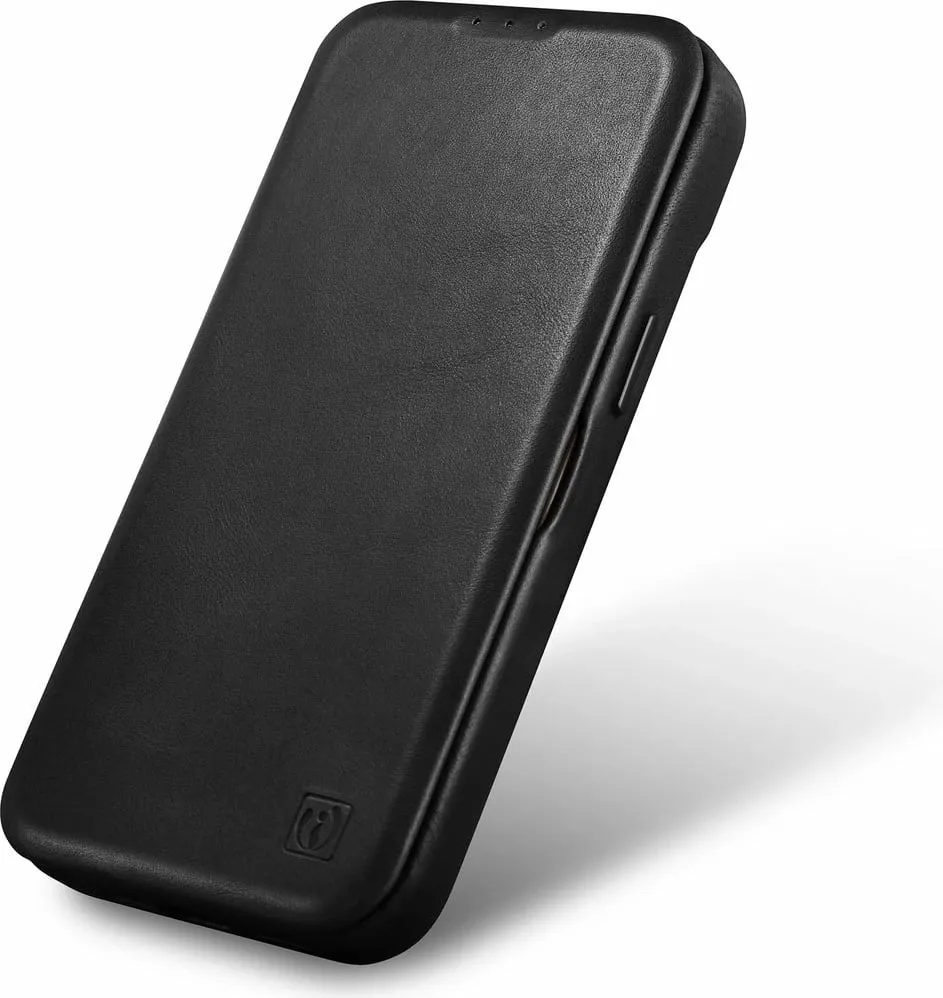 Mbështjellës iCarer Oil Wax Premium Leather Folio për iPhone 14 Plus, MagSafe, i zi - 7