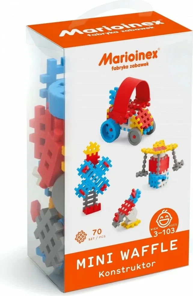 Lodër blloqe Marioinex Mini Waffle, 10+, 70 elemente - 1