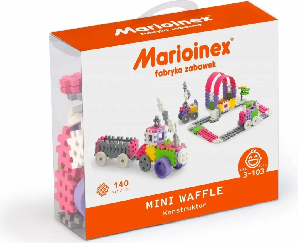 Lodër blloqe Marioinex Mini Waffle, 3+, 140 elemente - 1