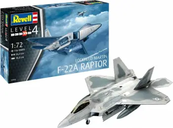 Model ndërtimi Revell Lockheed Martin F-22A Raptor 03858, 1:72