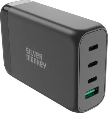 Karikues muri Silver Monkey SMA151, 130W, 3x USB-C PD, 1x USB-A QC 3.0, me kabllo, i zi