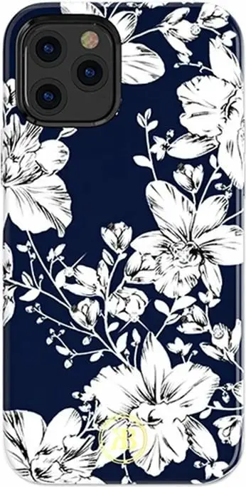Mbështjellës Kingxbar Blossom për iPhone 12 mini, me kristale Swarovski, Violet