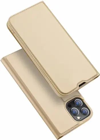 Mbështjellës Dux Ducis Skin Pro Bookcase për iPhone 13 Pro Max, ari