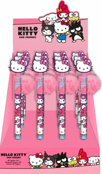 Stilolaps Hello Kitty, majë e hollë, display 12 copë, shumëngjyrësh