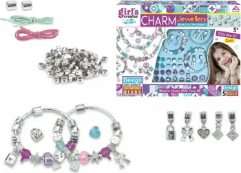 Set kreativ për byzylykë dhe varëse Askato Bracelet Making Set, mbi 5 vjeç, shumëngjyrësh