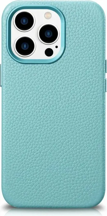 Mbështjellës iCarer Litchi Premium për iPhone 14 Pro Max me MagSafe, Lëkurë, Gjelbër