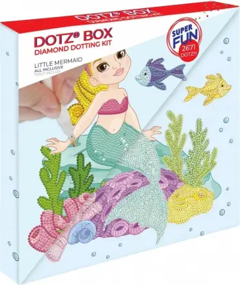 Set diamond painting DIAMOND DOTZ DOTZ Box Little Mermaid, komplet kreativ, për të rritur dhe fëmijë 13+