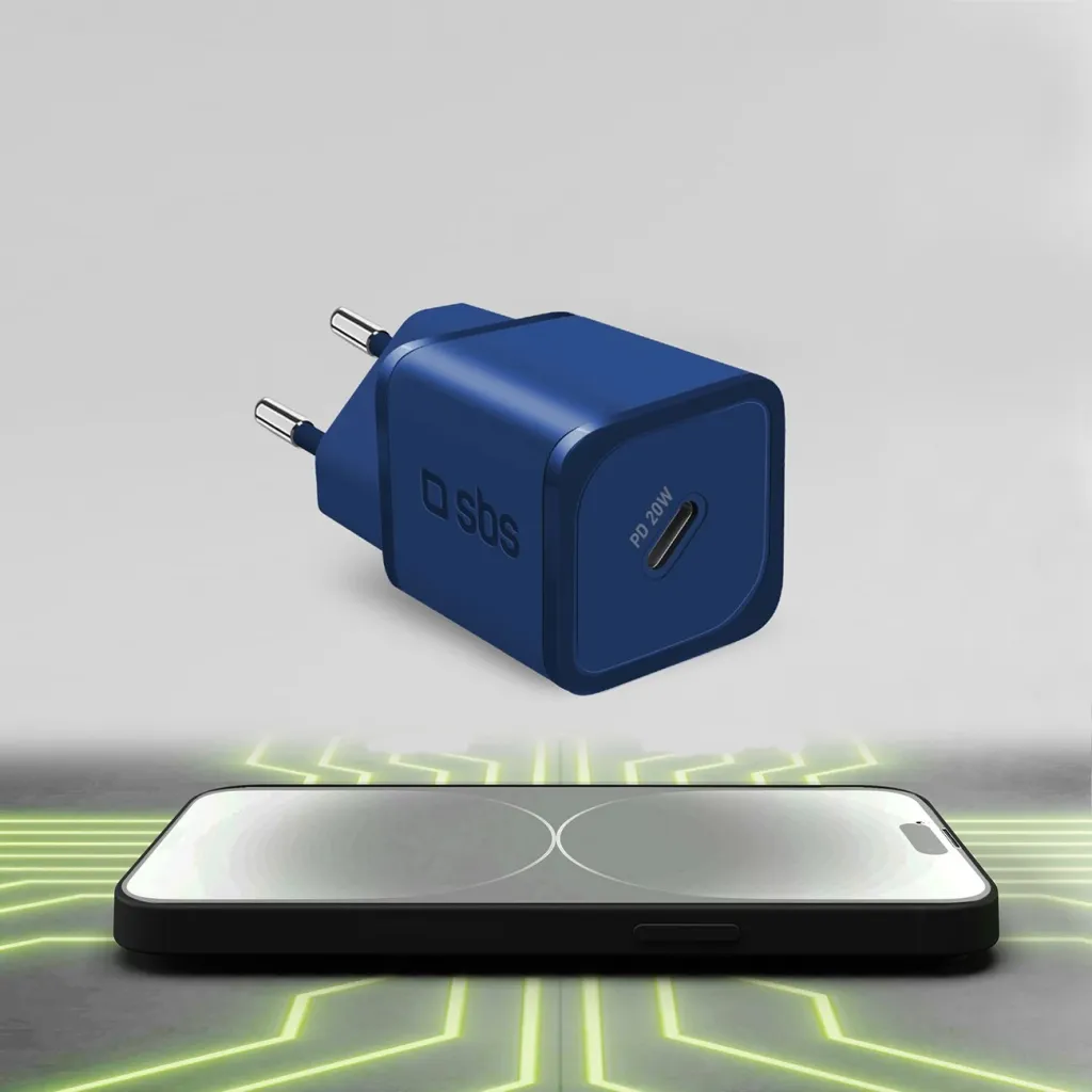 Karikues muri SBS TETRGAN1C20B, 20W, GaN, USB-C, Kaltër - 5
