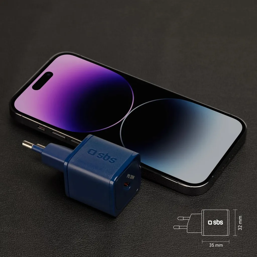 Karikues muri SBS TETRGAN1C20B, 20W, GaN, USB-C, Kaltër - 8