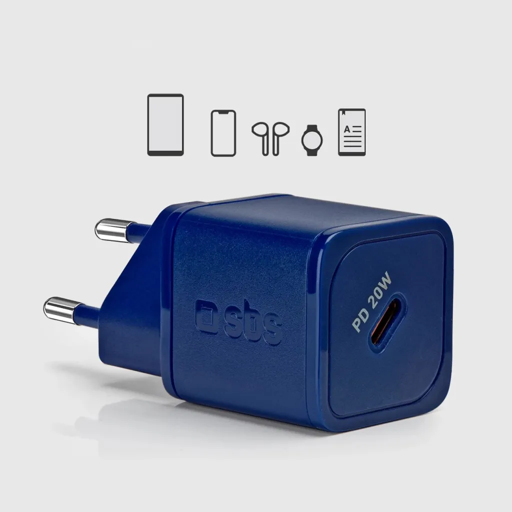 Karikues muri SBS TETRGAN1C20B, 20W, GaN, USB-C, Kaltër - 10