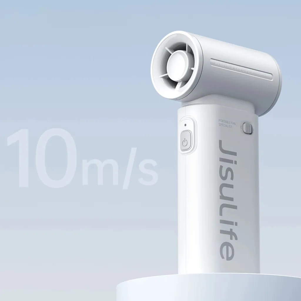 Ventilator dore Jisulife Life9, 3600mAh, USB-C, Gri - 4